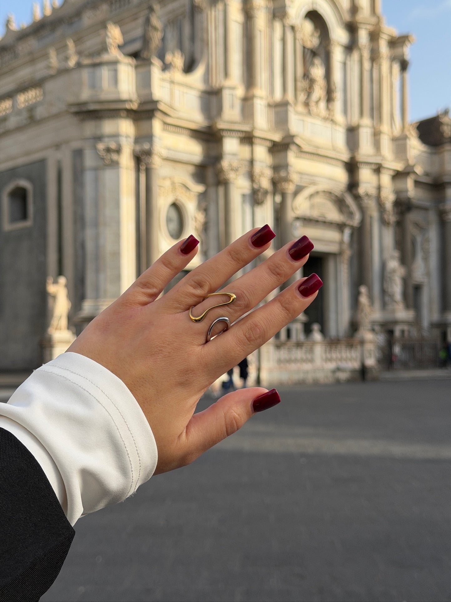 Anello Fine Line Bicolor