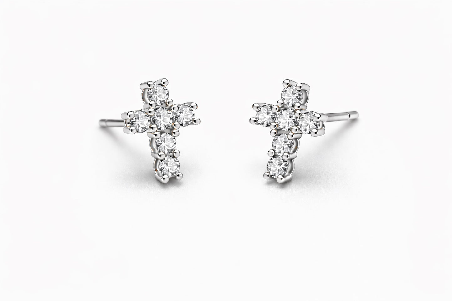 Orecchini Croce Shine Silver