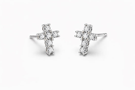 Orecchini Croce Shine Silver