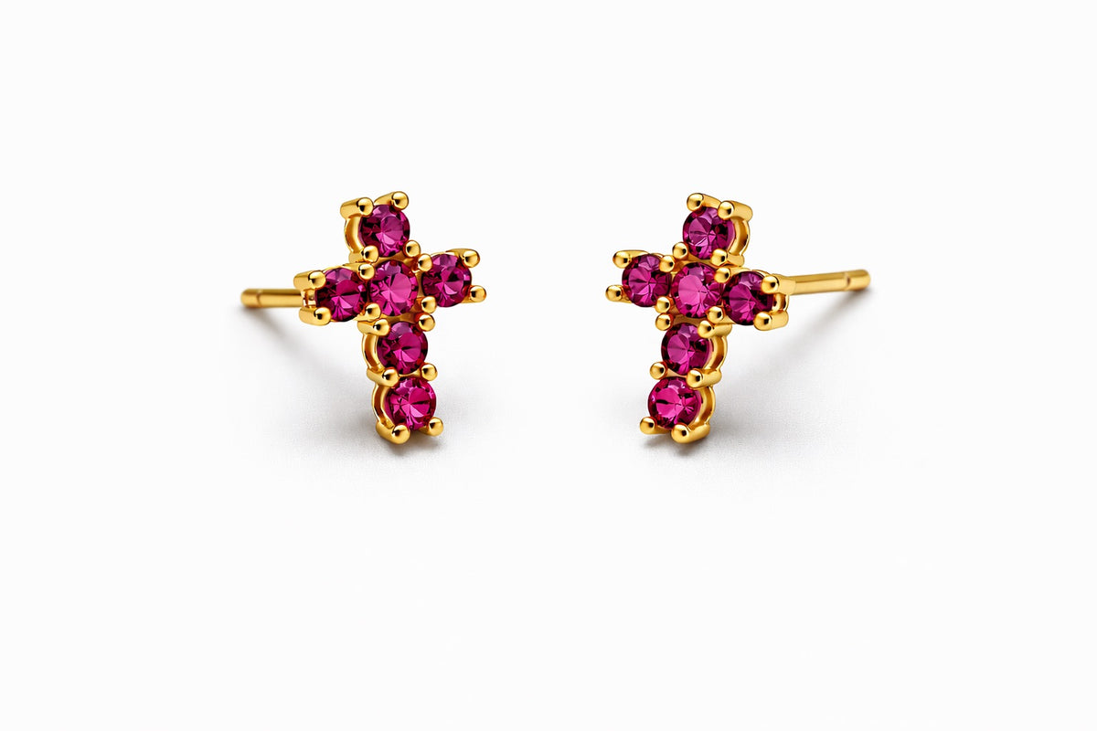 Orecchini Croce Shine Gold