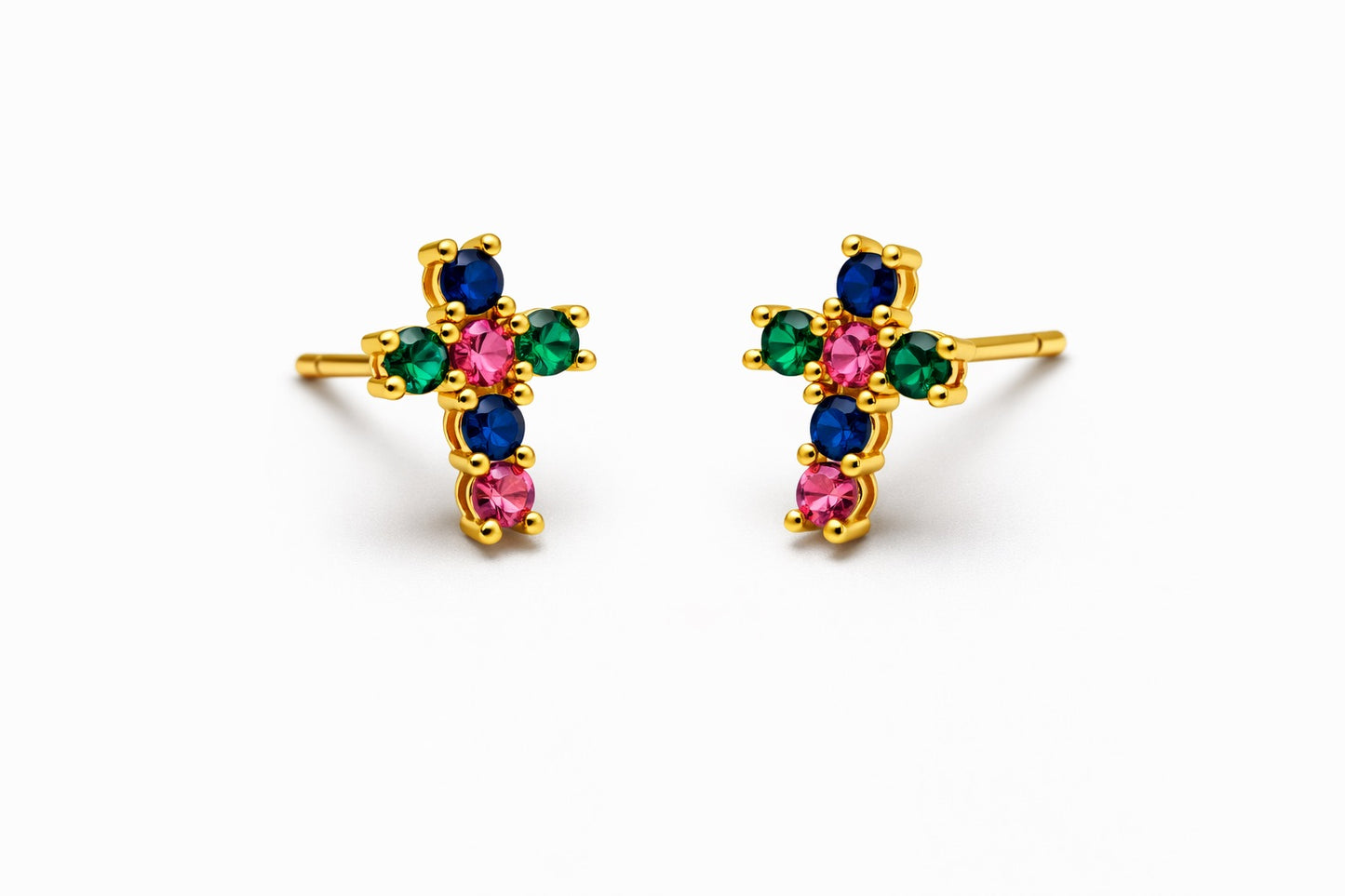 Orecchini Croce Shine Gold