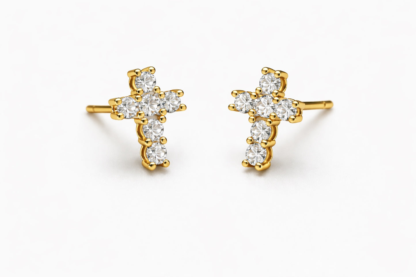 Orecchini Croce Shine Gold