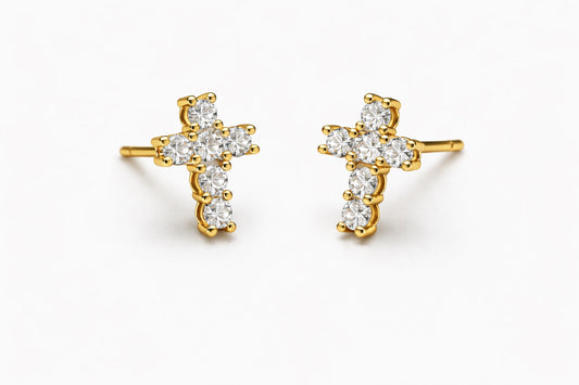 Orecchini Croce Shine Gold