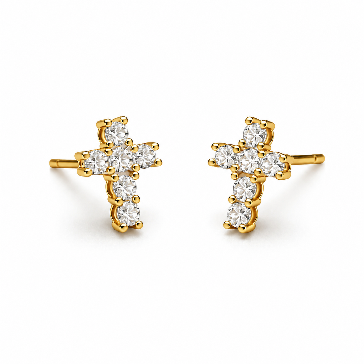 Orecchini Croce Shine Gold