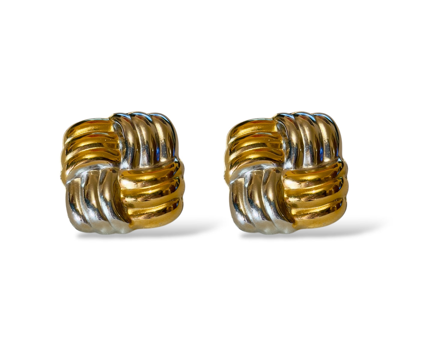 Orecchini Cross Bicolor