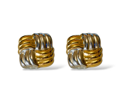 Orecchini Cross Bicolor