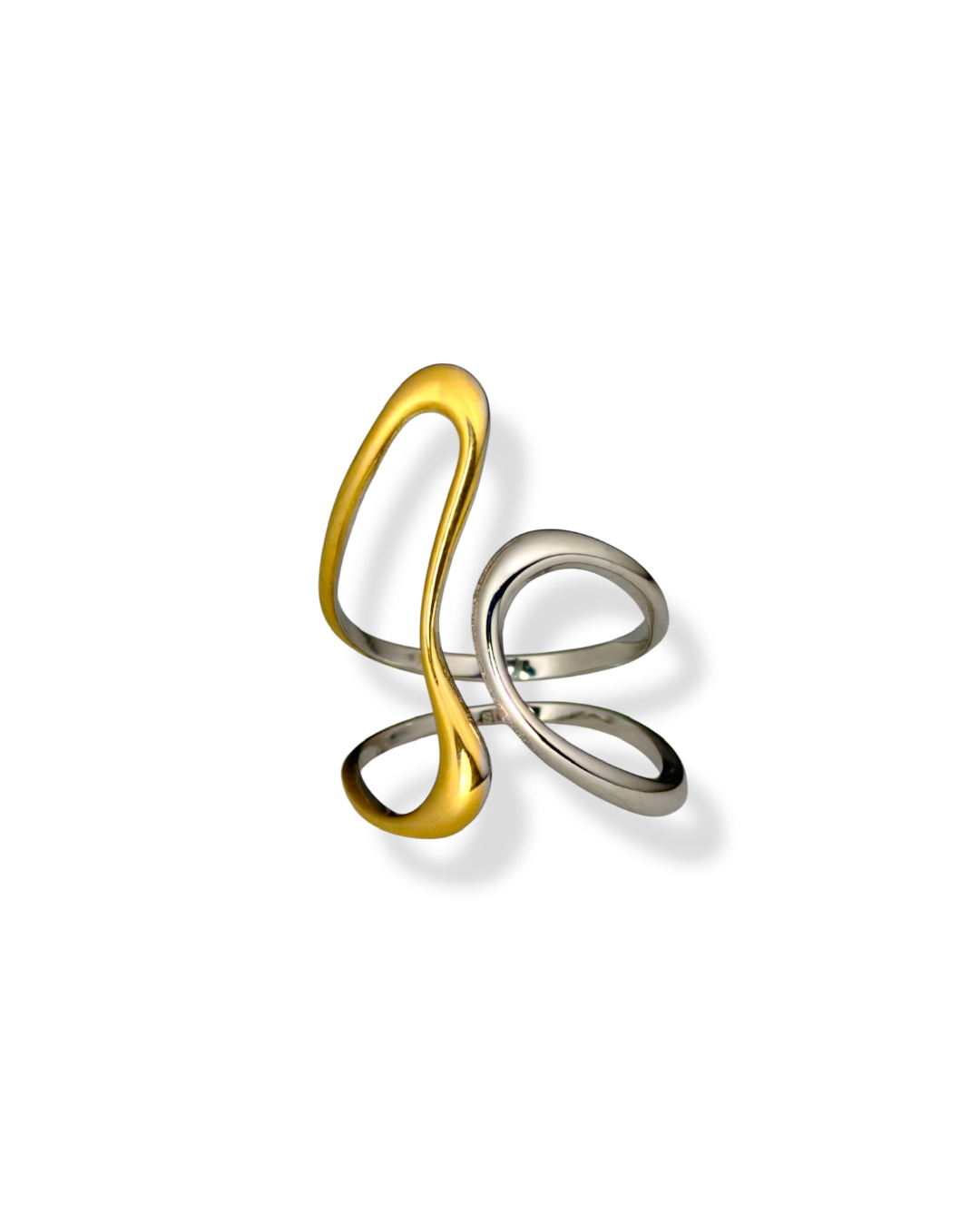 Anello Fine Line Bicolor